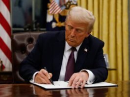 President Trump signing executive orders