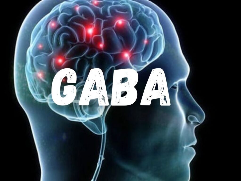 GABA supplement capsule for sleep and anxiety Brain calming neurotransmitter GABA effects infographic